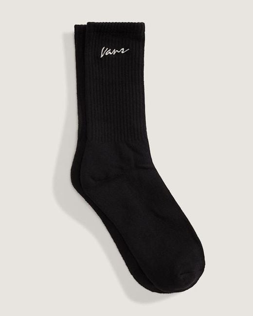 Vans Classic Script Crew Socken (1 Paar) Herren, Größe: L (48-51​ in Black für Herren
