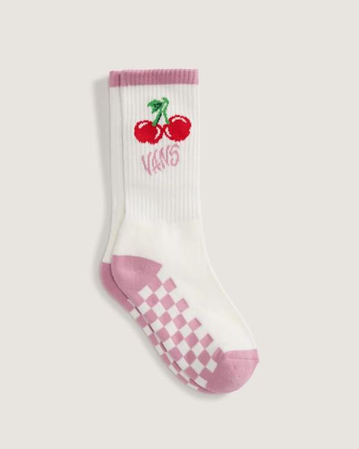 Vans Pink Kids Ticker Crew Socks (1 Pair) Size: Xxs (10-12.5​