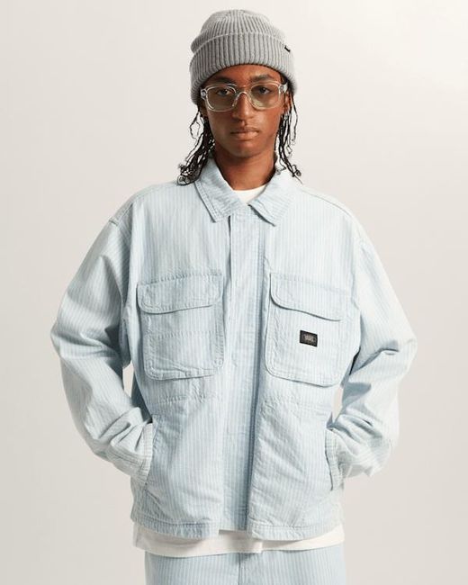 Vans Blue Umber Denim Stripe Jacket for men
