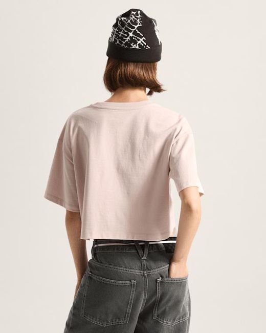 Vans Pink Salton Relax Crop T-Shirt, Damen, Größe