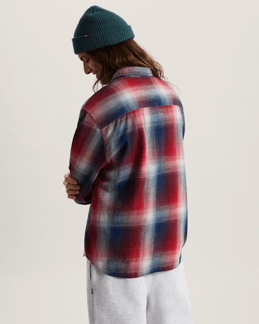 Vans Red Plaid Long Sleeve Shirt for men