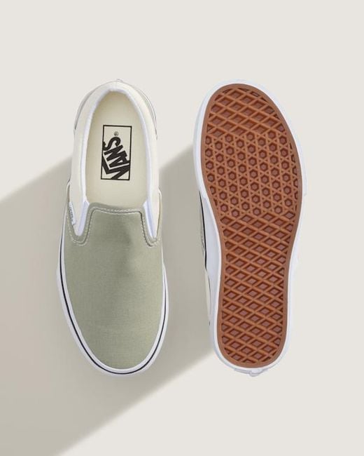 Vans White Classic Slip-On Shoes for men