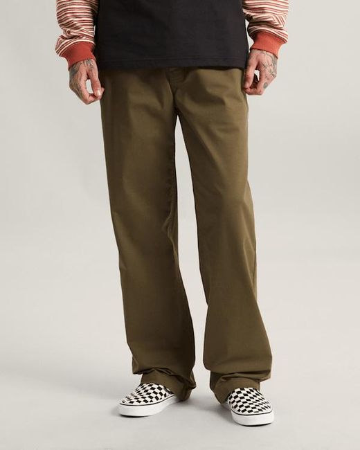 Vans Green Authentic Chino Straight Trousers for men