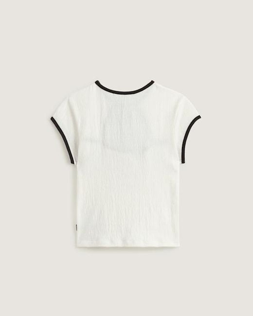 Camisa Kari Con Lazada Al Cuello, Mujer, Talla Vans de color Natural