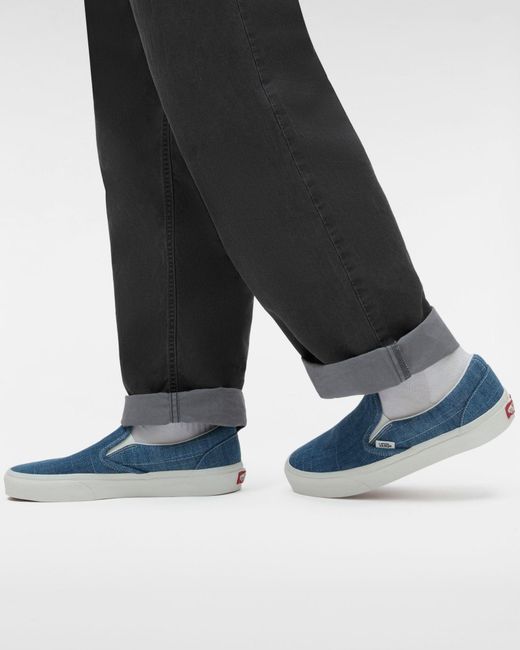 Vans Blue Classic Summer Linen Slip-on-schuhe