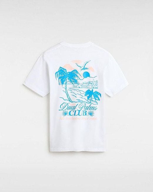Camiseta Dual Palms Club Vans de hombre de color White