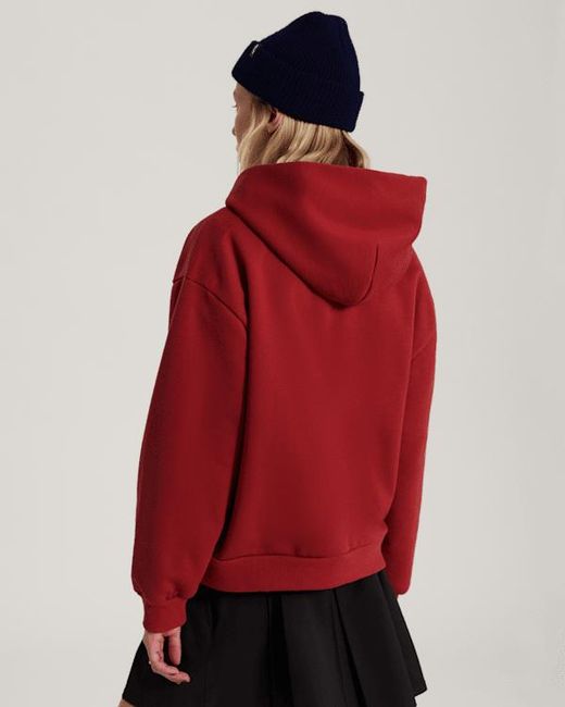 Vans Red Retro Sport Pullover Poppy Ember