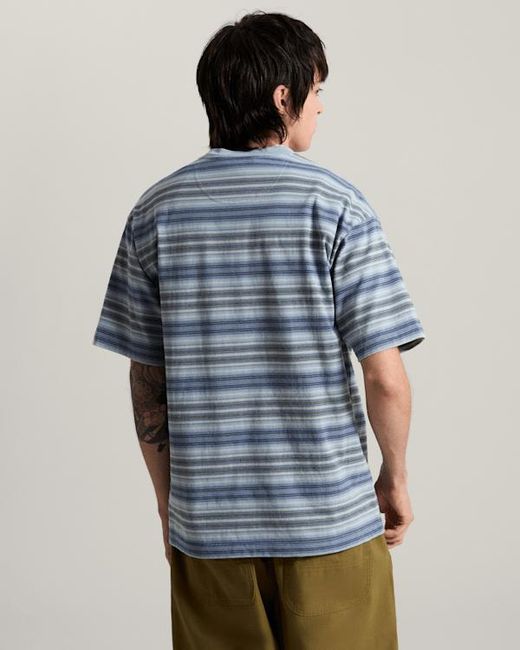 Vans Blue Ringer Striped Knit Shirt for men