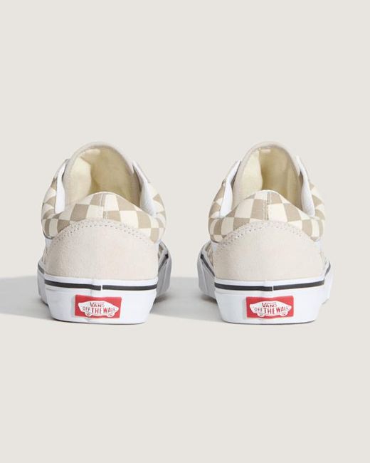 Vans White Old Skool Checkerboard Shoes for men