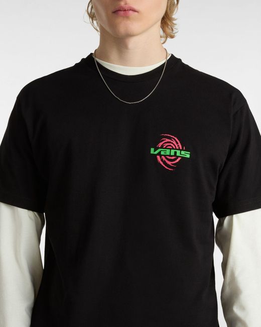 Vans Wormhole Warped T-shirt in Black für Herren