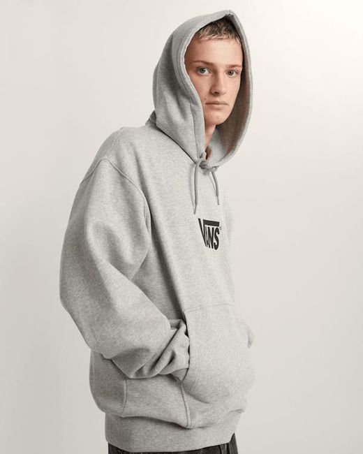 Vans Gray Stretch Logo Pullover Hoodie for men