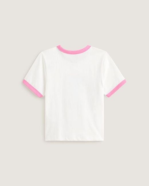 Vans White Puppy Ringer T-Shirt
