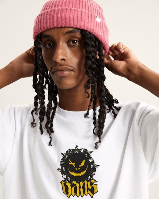 Vans White Happy Spike Short Sleeves for men