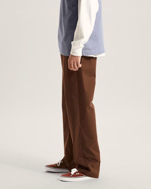 Vans Brown Authentic Chino Straight Trousers for men