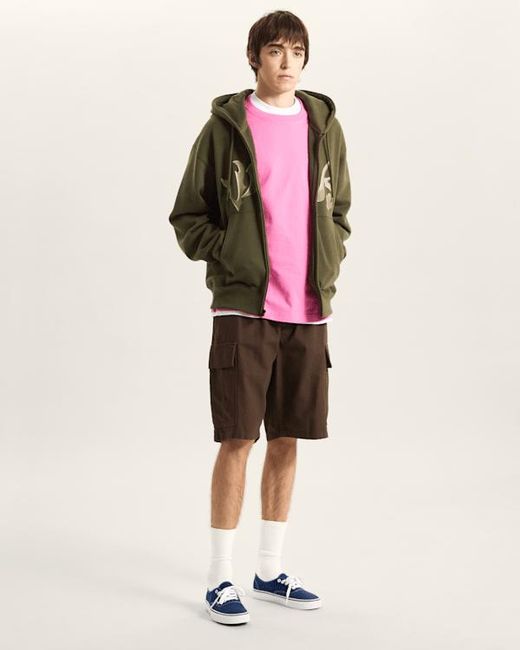 Vans Green Wild Circle Full Zip Pullover Hoodie for men
