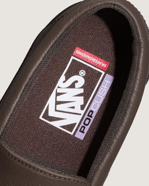 Vans Brown Skate Loafer Shoes for men