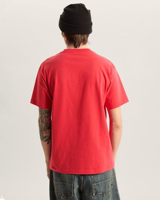 Vans Red Stretch Logo T-Shirt for men