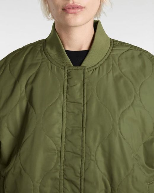 Vans Green Bennet Quilted Bomber Jacket