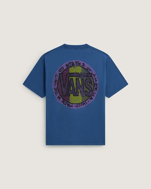 Vans Blue Blotched Circle Ss Tee True for men