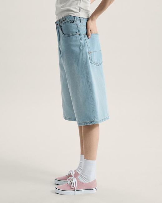 Vans Blue Cinched Check-5 Baggy Shorts