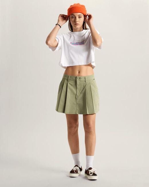 Vans White Y2K Boho Relax Crop T-Shirt