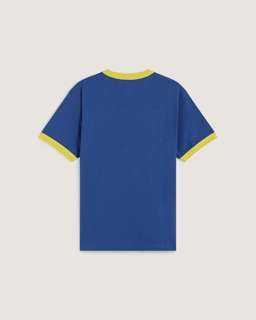 Vans Blue Center Chest Ringer T-Shirt for men