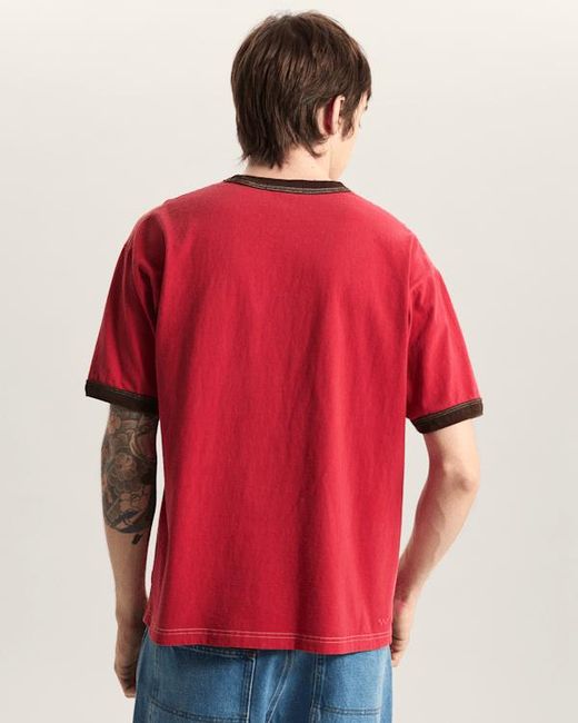 Vans Red Flame Face T-Shirt for men