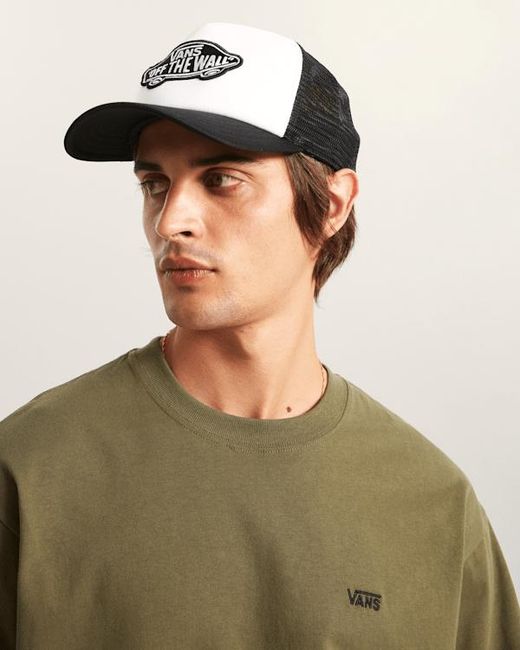 Vans White Classic Patch Curved Bill Trucker Hat for men