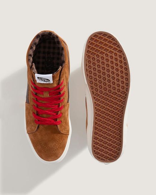 Vans Brown Sk8-Hi Pig Suede Shoes