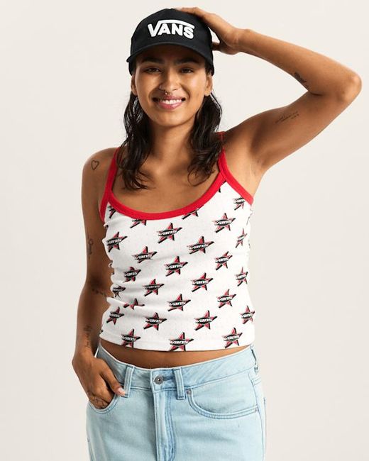 Vans White Kiki Cami Tank Top