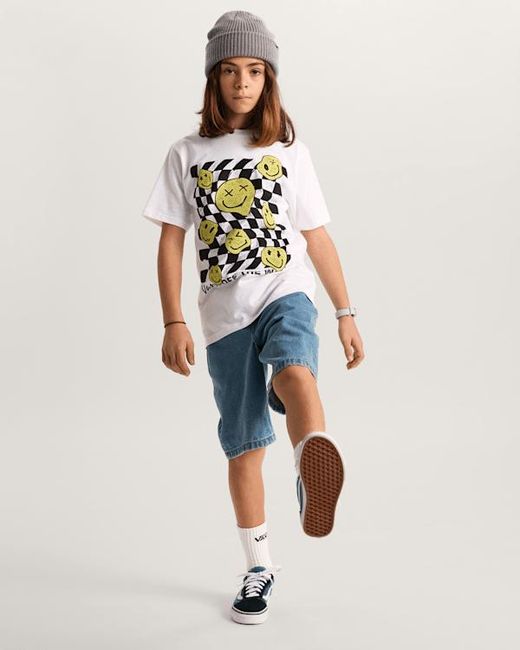 Vans White Kids Twisted Joy T-Shirt (8-14 Years)