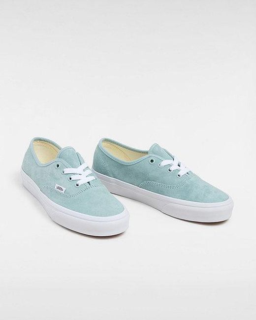 Vans Blue Authentic Pig Suede Shoes ( Mist)