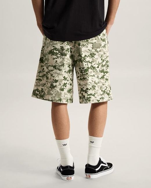 Vans Natural Premium Check-5 Baggy Canvas Shorts for men