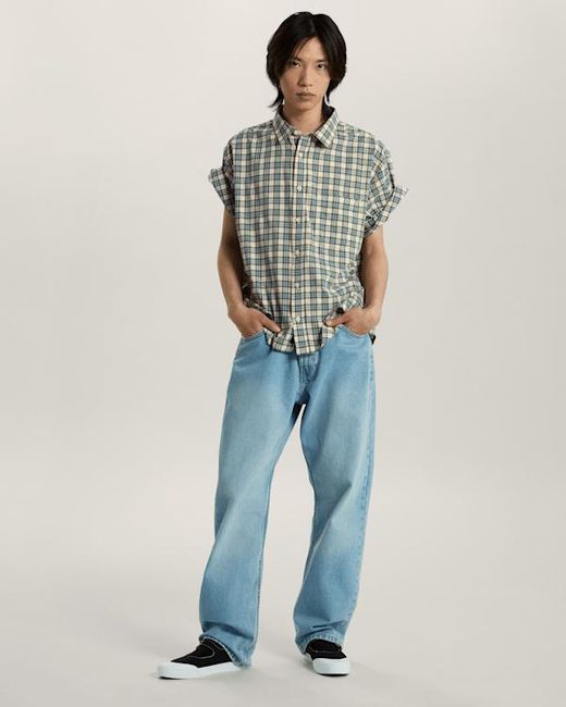 Vans Blue Check-5 Straight Denim Pant Light Stonewash for men