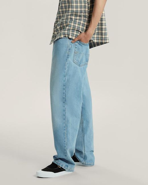 Vans Blue Check-5 Straight Denim Pant Light Stonewash for men