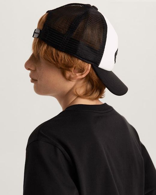 Vans White Kids Patch Curved Bill Trucker Hat