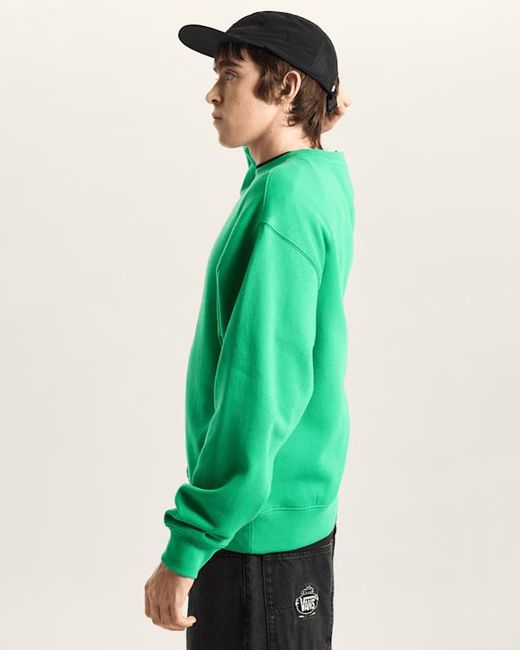 Vans Green Stretch Logo Crew Sweatshirt for men