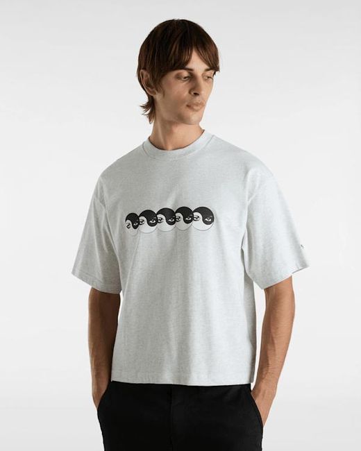 Vans White Skate Ying Yang Eyes T-Shirt for men