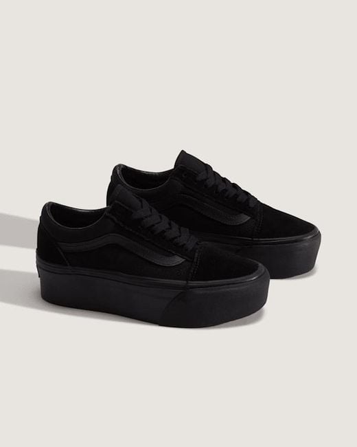 Vans Black Old Skool Platform Schuhe, Damen, Größe