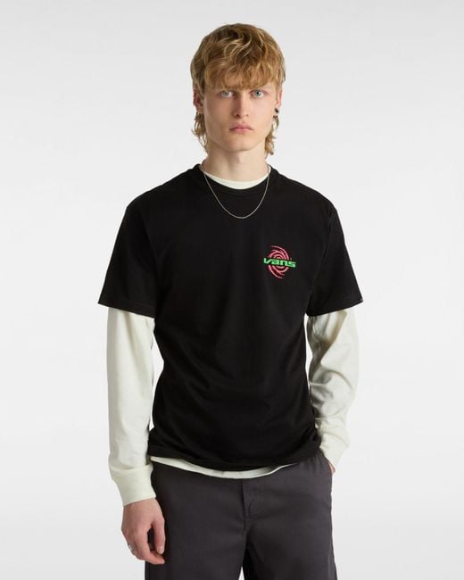 Vans Wormhole Warped T-shirt in Black für Herren