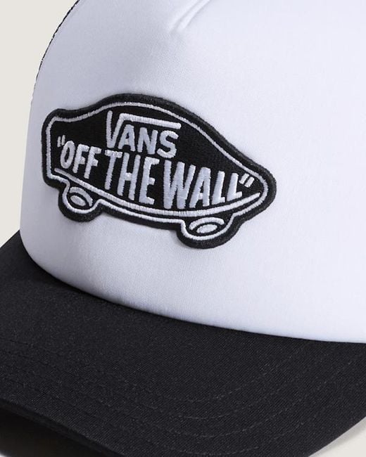 Vans White Classic Patch Curved Bill Trucker Hat for men