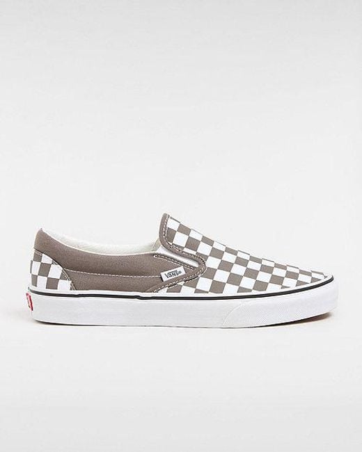 Vans Gray Classic Slip-on Checkerboard Shoes