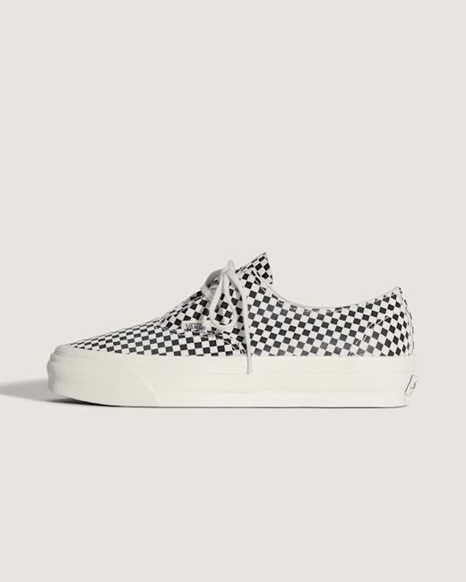 Vans White Premium Authentic Ease Checkerboard Shoes for men