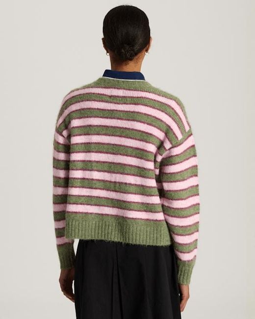 Vans Green Rollins Stripe Sweater Balsam/Mystcmlbry