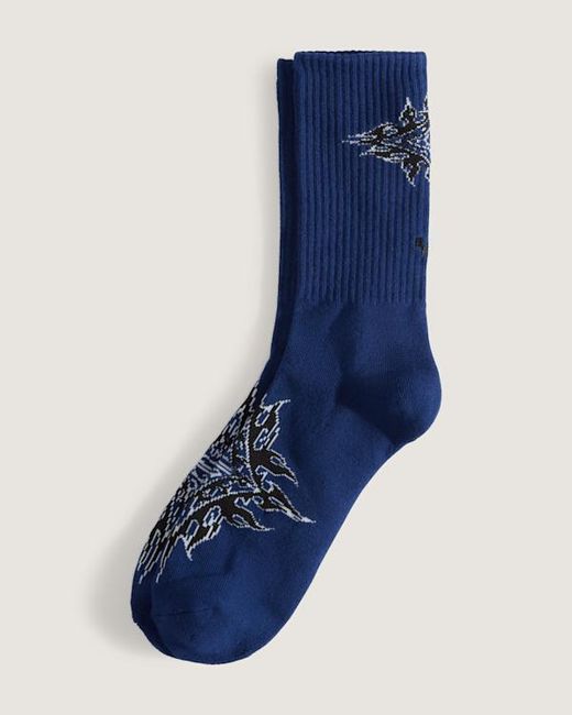 Vans Blue Premium Flame Crew Socks (1 Pair) Size: L (8.5-12​ for men