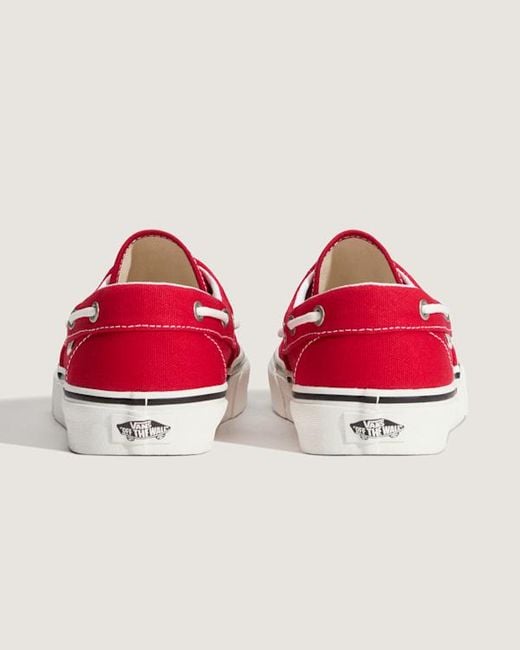 Vans Red Authentic Boat Shoes for men