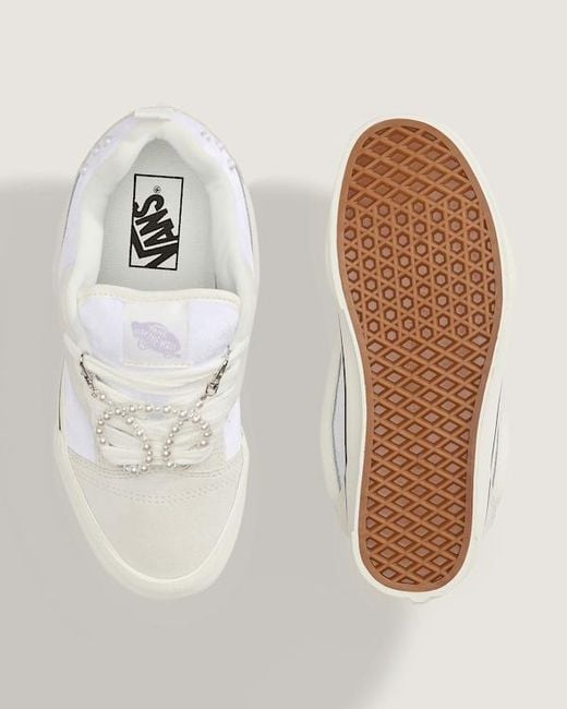 Vans White Knu Skool Shoes for men