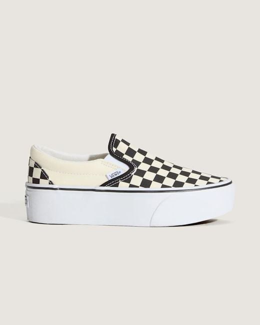 Vans Natural Classic Slip-On Platform Shoes