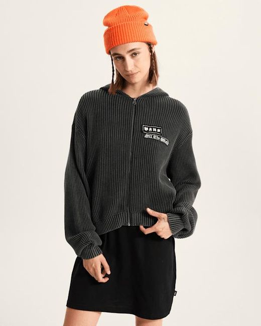 Vans Black Ximeno Hoodie Mit Reißverschluss, Damen, Größe