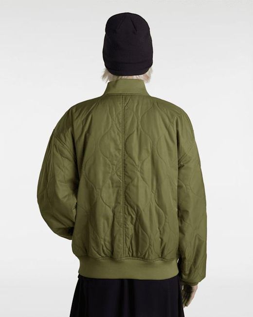 Vans Green Bennet Quilted Bomber Jacket